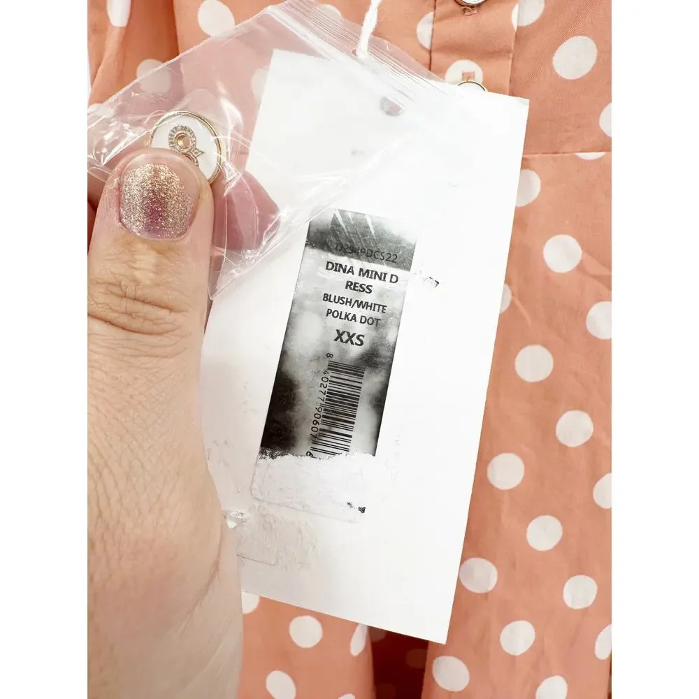 CAROLINE CONSTAS Blush Pink Dina Mini Dress XXS NWT‎